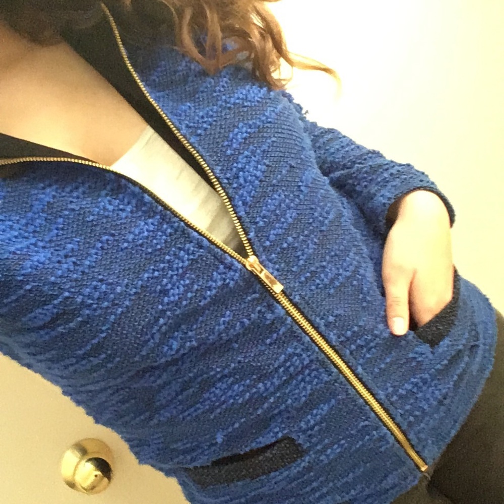 NWOT | Jones New York | Blue/Black Sweater Blazer